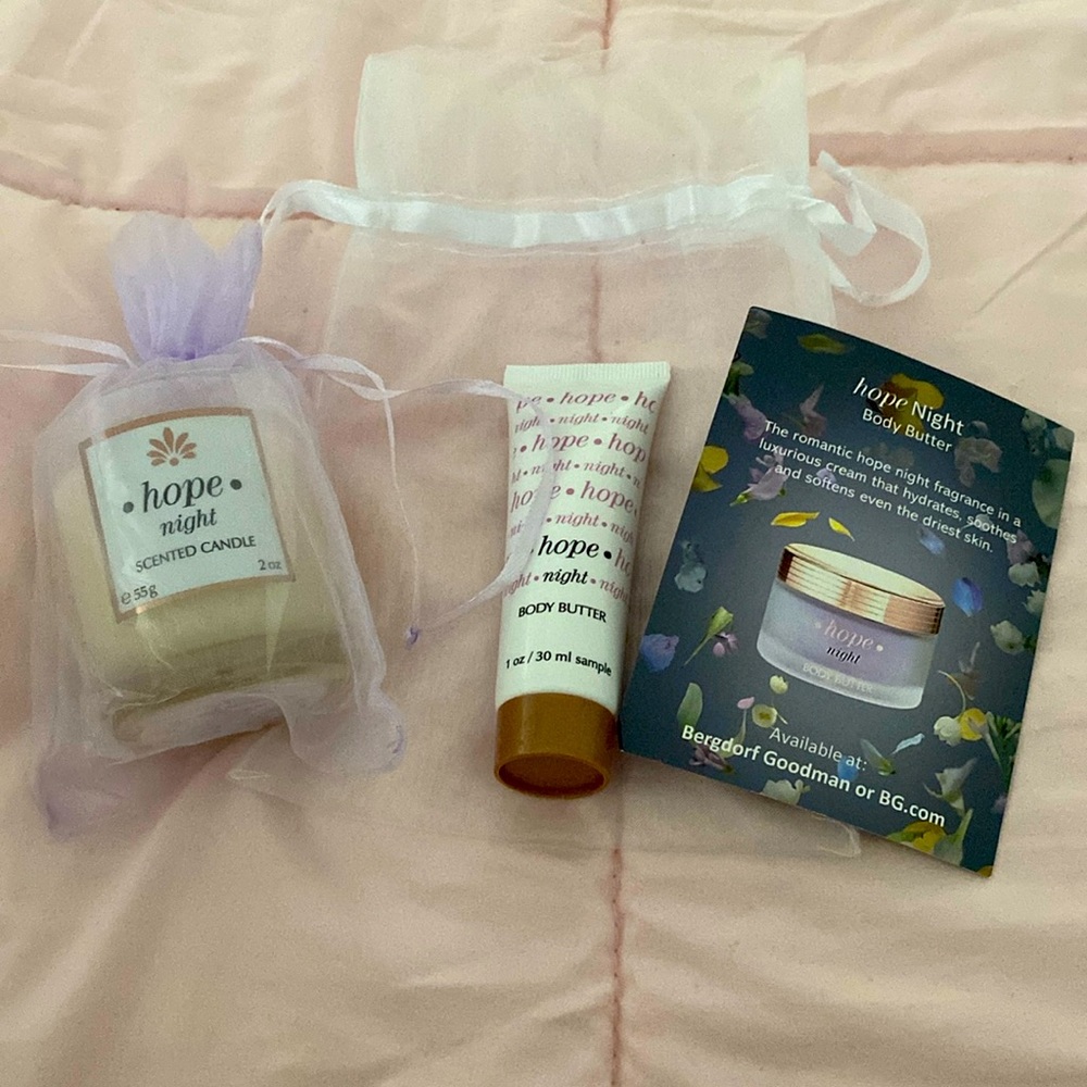 Bergdorf Goodman 2 Hope Fragrances Night lotion & candle set